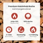 Brennholz Buche kammergetrocknet | 2 RM – Bild 2